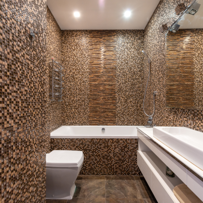 Mosaique salle de bain — chantier de carrelage à La Londe-les-Maures