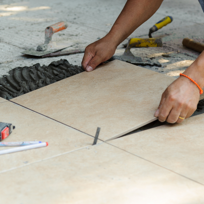 Pose de carrelage exterieur — chantier de carrelage à La Londe-les-Maures