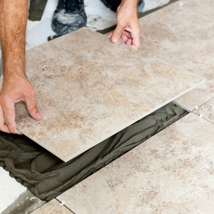 Pose de carrelage gres cerame — chantier de carrelage à La Londe-les-Maures
