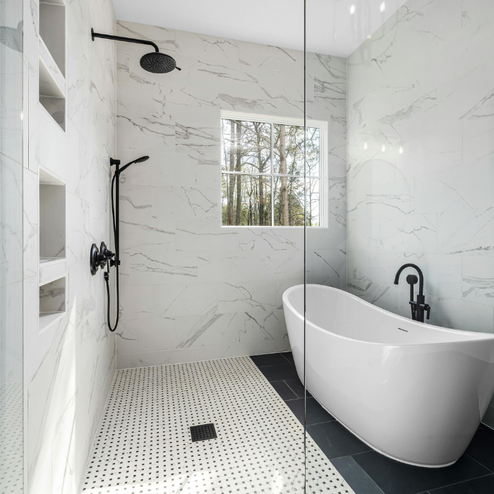 Salle de bain carrelage — chantier de carrelage à La Londe-les-Maures